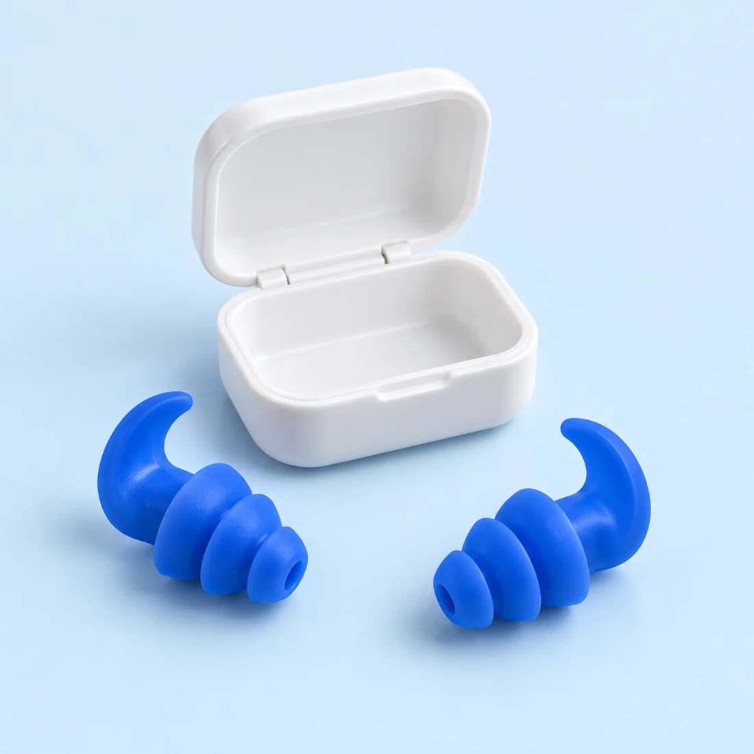 Silicone swim earplugs